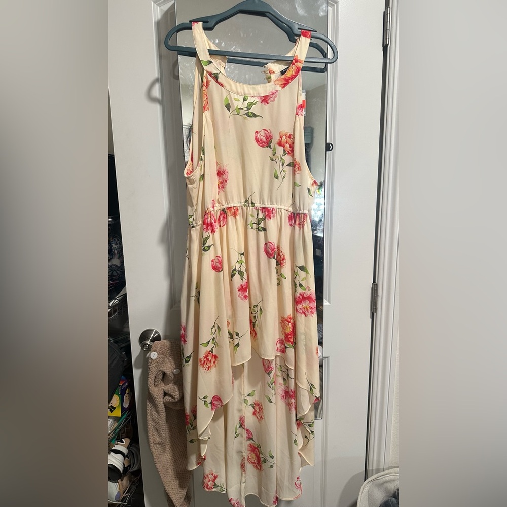 Torrid Ivory Floral Georgette Goddess Tunic Tank - Size 2X, NWT